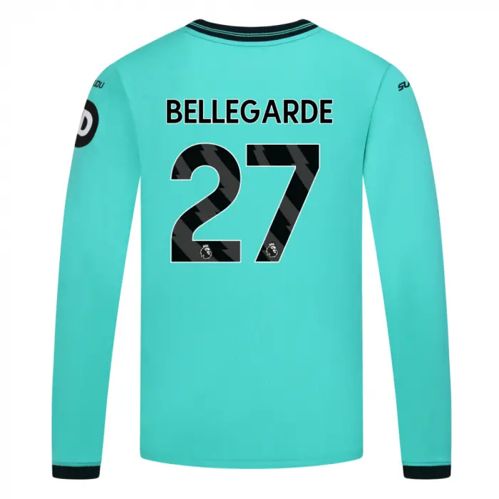 Wolves Fanshop | 2025-26 Wolves Away Shirt – Junior – LS BELLEGARDE 27 Wolves Merchandise Collection